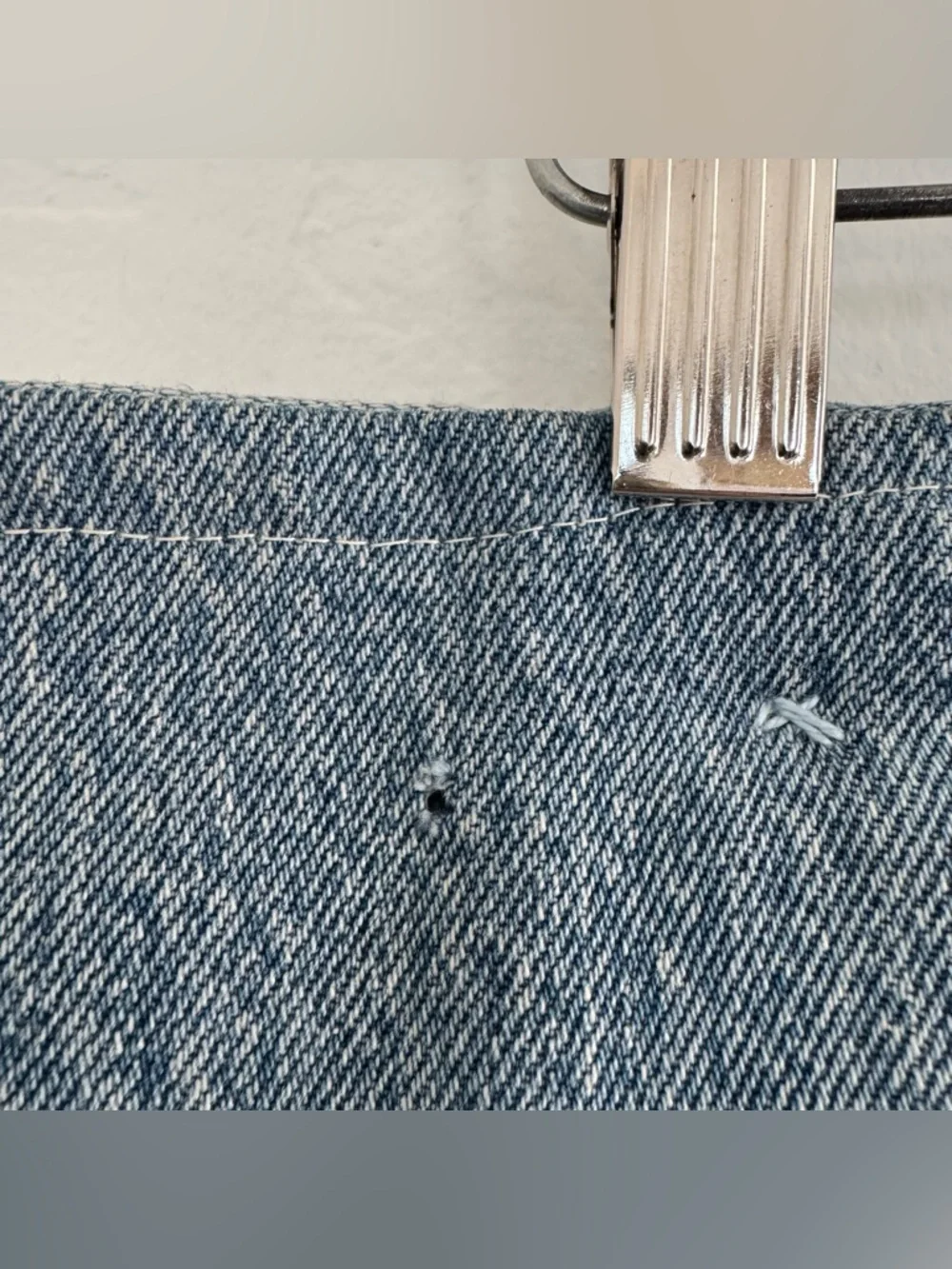 Levi’s Upcycled Handmade Denim Pillow Cover Blue Pockets Quilted Americana 18x20